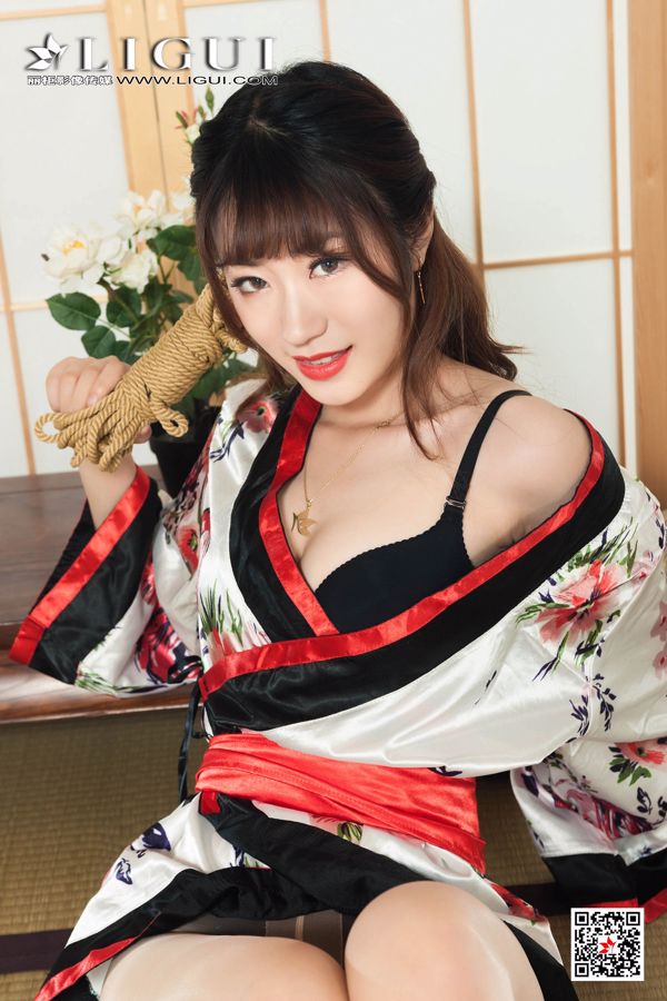モデルアンナ「着物ロープアート」【LiguiMeishuLigui】美しい脚とシルクの足