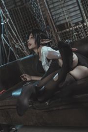 [网红COSER写真] 动漫博主蠢沫沫 - 黑兽女王 OL制服